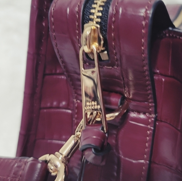 Marc Jacobs NWT Satchel Shoulder Bag Crossbody Handbag Purse Croc Embossed - Picture 11 of 12